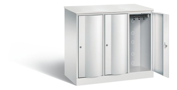 C+P garderobekast Resisto, H1077xB1148xD540mm, kleur: lichtgrijs, 8271-372 S10089