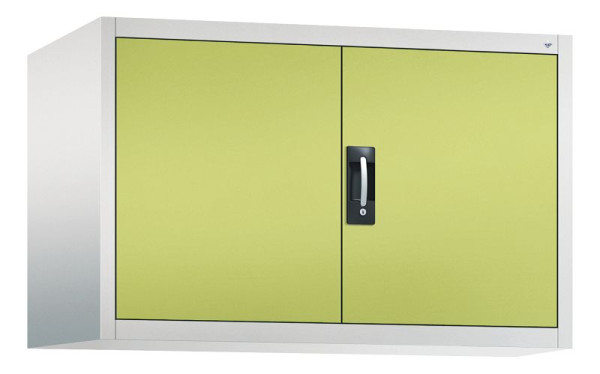 C+P opbouwkast Acurado, H790xB1200xD600mm, kleur: lichtgrijs / virgin green, verzonken handgreep, 9495-000 S10014