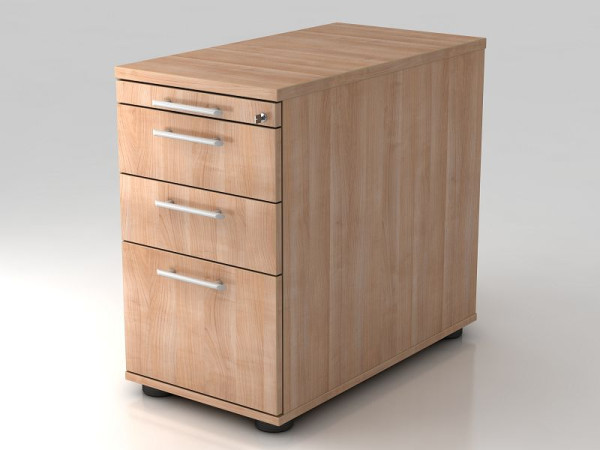 Hammerbacher stabak 80cm, 2 laden, 1 HR, slot, walnoot relinggreep, 42,8x72-76x80 cm, 1/3/3/6 HE, VSC40/N/N/RE