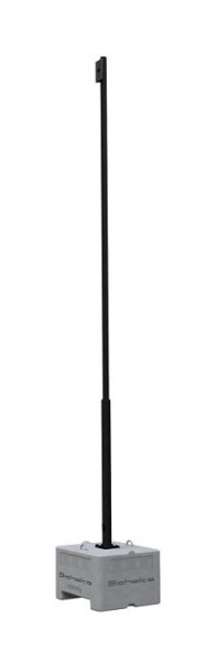 Schake cameramastset 6m met beugel bestaande uit: 1x betonopstelapparaat, 3531K-RAL9005-SET2