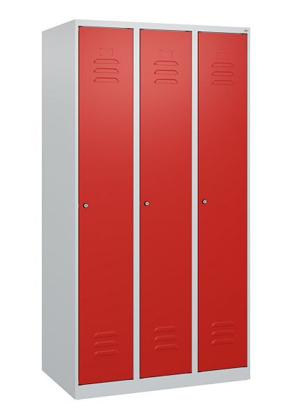 C+P luierkluis Classic PLUS met middenwand, 3 vakken, 1700x900x500mm, 7035/3020, cilindersloten, 0800007-30F S10015