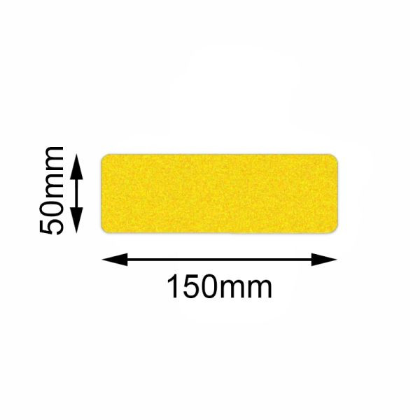 Mehlhose vloermarkering Safety geel rechthoek 50x150mm, VE: 10 stuks, KSGS1V10