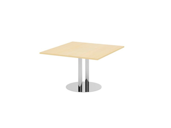Hammerbacher koppel- en montageplaat, kleur plaat: esdoorn, plaat: 1200 x 1300 x 25 mm, kolom/plaatvoet in chroom, werkhoogte: 740 mm, VKT12S/3/C