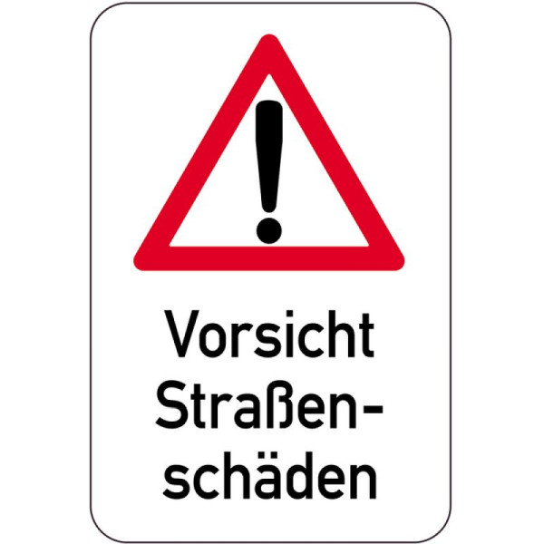 Stein HGS HGS speciaal bord, pas op voor wegschade, 400 x 600 mm, 14918