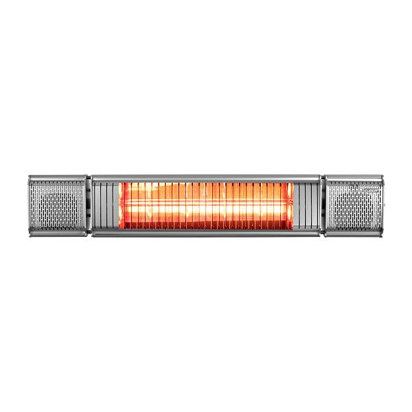 Eurom Heat and Beat, terrasverwarmer met speakers, grijs, 334586