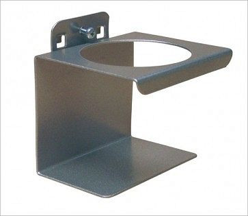 ADB ronde blikjeshouder, 1-voudig, afmetingen BxØ: 100 mm x 70 mm, kleur: aluminium, RAL 9006, 23175