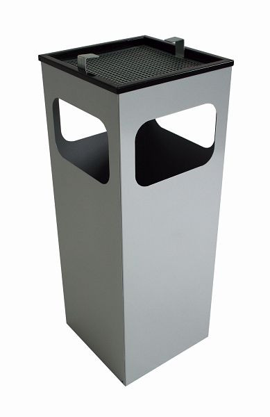 Afval-asbak combinatie KUBA nikkel zilver, 390111