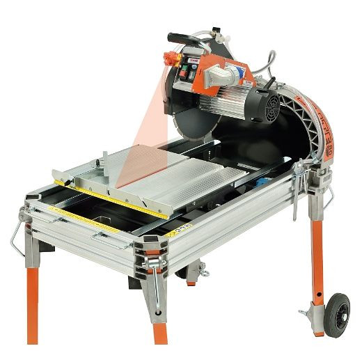 ELMAG steenzaagmachine ELITE 80S-D (400 volt) - SET, incl. DiaProfi-UNI diamantschijf Ø350mm incl. lasersnijdisplay en 2 wielset, 61141