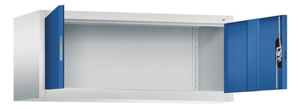 C+P bovenkast Acurado, H500xB1200xD500mm, kleur: lichtgrijs / gentiaanblauw, verzonken handgreep, 9484-000 S10180