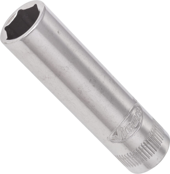 VIGOR dopsleutelinzet, lang, hol vierkant 6,3 mm (1/4 inch), buitenzeskantprofiel, 9 mm, V2538N