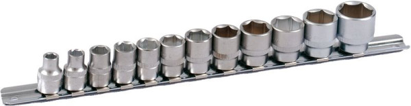 Projahn 3/8" doppenset op rail 12 stuks, 4211