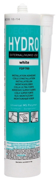 rutec Projekt Decofix Hydro wit 290 ml voor buitenwand en plafond voor 8M, PFG951