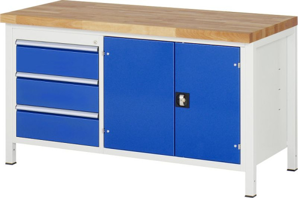 RAU werkbank serie 8000 - model 8904, B1500 x D700 x H840-1040 mm, 13-8904A2-157B4H.11