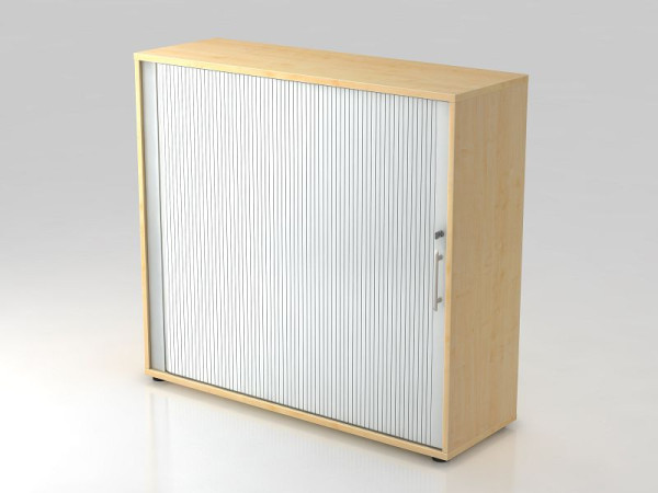 Hammerbacher rolluikkast horizontaal, 3OH 120cm relinggreep esdoorn/zilver, 120x40x110 cm (BxDxH), V1733S/3/S/RE
