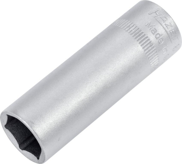 Hazet dop, zeskant, hol vierkant 6,3 mm (1/4"), 12 mm, lang type met karteling, 850LG-12