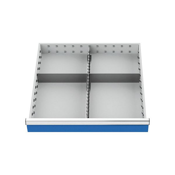 Bedrunka + Hirth lade-inzet, serie 700 middenvakrails, met 2 tussenschotten, 137A