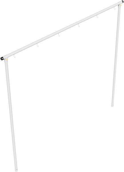 Schake wasdroogframe, kruisbuis 3000 mm, 6 haken aan één zijde, stalen buis Ø 48 mm, 419_4430