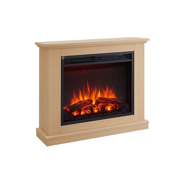 CrownFlame Phanos elektrische haard, 2000 W, kleur: lichtbruin, EF321A-MT321C-NO