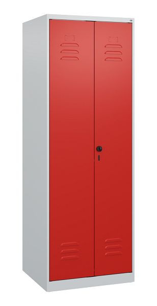 C+P Umkleidespind Classic PLUS SW, 2 Abteile, 1700x600x500mm, 7035/3020, Drehriegel, 0800027-20 S10002