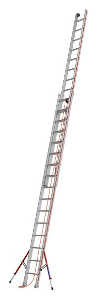 HYMER-kabelladder, tweedelig, 2x16 sporten, lengte ingeschoven 4,74 m / uitgeschoven 8,38 m, 605132