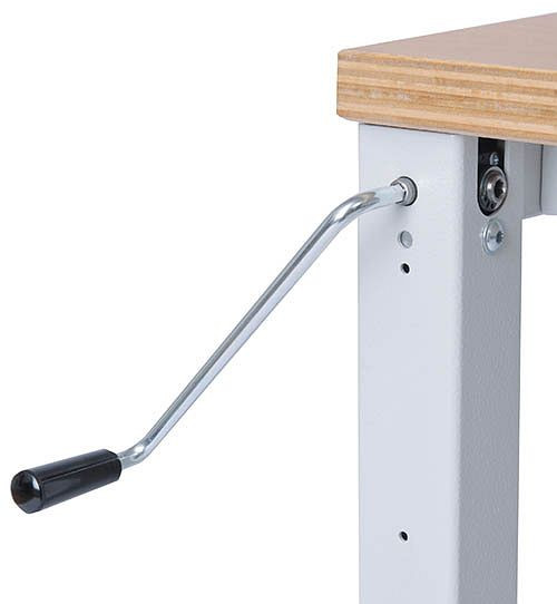 Bedrunka + Hirth workergo 4-poots onderstel, zwengelverstelling, afmetingen in mm (BxD): 1250 x 750, 4125KU75G