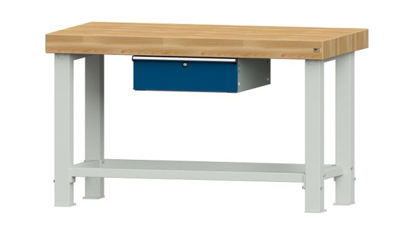 ANKE werkbanken werktafel, model 101 VS, 1500 x 800 x 900 mm, RAL 7035/5010, BMP 100 mm, 320.053