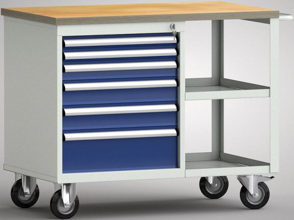 KLW professionele werkbank - 1000 x 620 x 840 mm L x D x H zonder achterbord, WP822N-1000M30SE1901