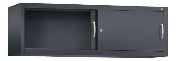 C+P bovenkast Acurado, H500xB1600xD400mm, kleur: zwart-grijs, beugelgreep, 1 niveau, 2144-00 S10038