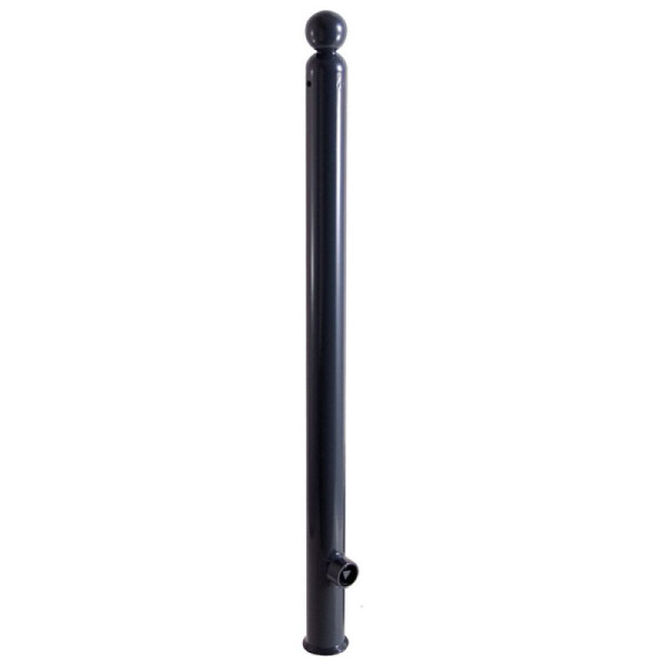 Stone HGS afzetpaal Ø 60 mm met kogelkop, met driehoekslot, DIN 3223/bodemsluiting, geel met zwarte strepen, 3 oogjes (90°), 466fbsonder-gs-3