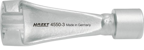 Hazet injectieleidingsleutel, hol vierkant 10 mm (3/8 inch), uitwendig dubbel zeskantprofiel, 17 mm, lengte: 83 mm, 4550-3