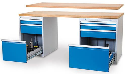 Bedrunka + Hirth CNC ladekast, diepte 736 mm, R 18-24, aantal lades: 3, afmetingen in mm (BxDxH): 555 x 736 x 819, 580.0111V86
