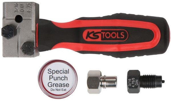 KS Tools FLAREFIXeco 4,75 mm universele remleiding felsgereedschapset, 4-delig, 122.1215