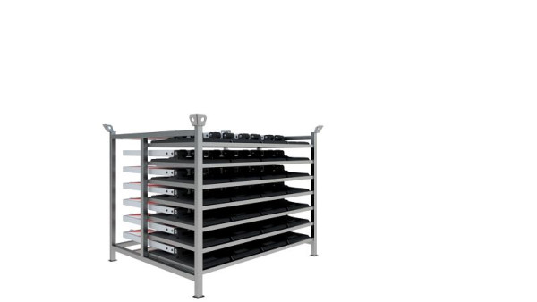 Schake vouwzwaailicht SET1 bestaande uit: 1x opslag- en transportpallet voor Schake vouwzwaailichten (art.nr. 36080-5) 28x Schake vouwzwaailichten (art.nr. 36080), 36080-SET1