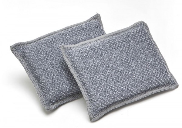 De Witte microvezel schuurspons grijs 13 x 9 cm, VE: zak van 10 stuks, 615.900.591
