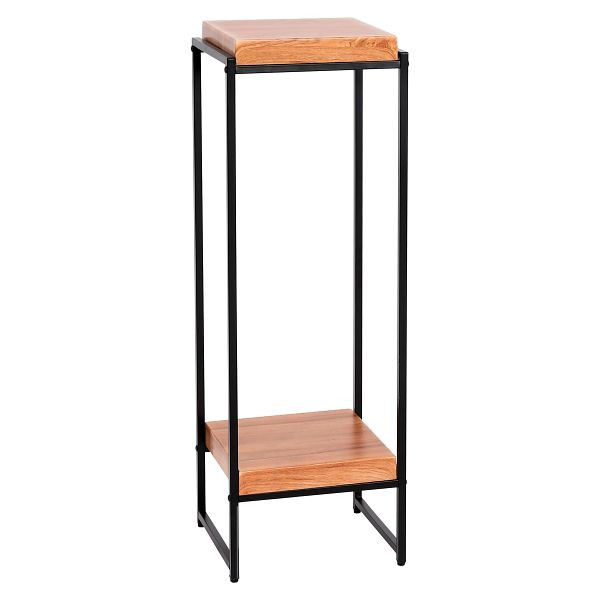 Mendler bloementafel HWC-K71, bloemenplank bijzettafel plantenplank, MDF metaal, natuurlijke kleur, 101cm, 96842