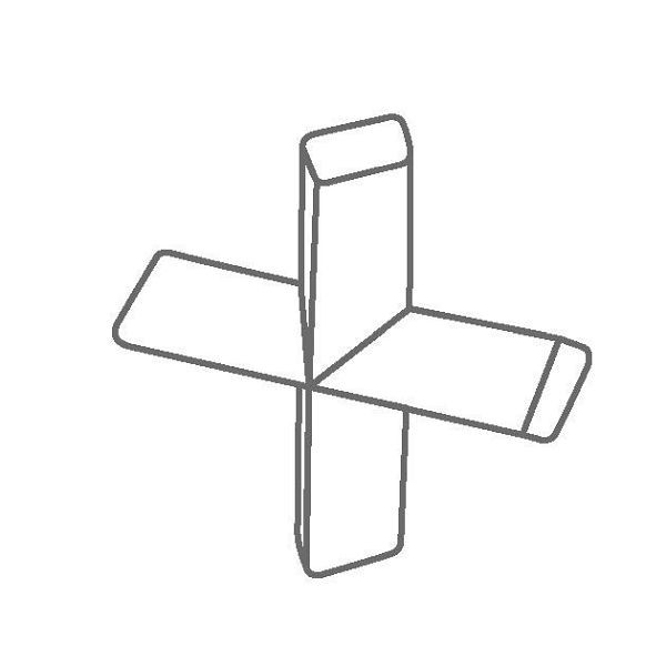 IKA magnetische roerstaven, kruis, 38 x 38 mm, FLON® 38 set, VE: 5 stuks, kruis PTFE-gecoate magneetstaven, 0004497000