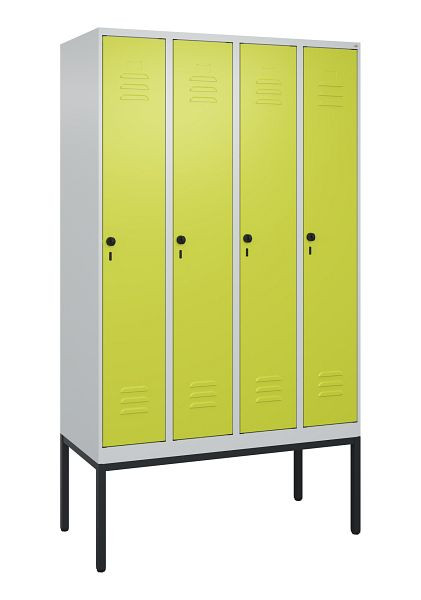 C+P luierkluis Classic PLUS met middenwand, frame, 4 vakken, 2120x1200x500mm, 7035/0024, veiligheidsdraaigrendel, 0800307-40F S10010