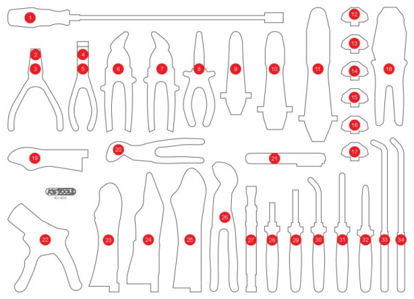 KS Tools Leeg schuiminzetstuk voor 821.0034, 821.0034-97