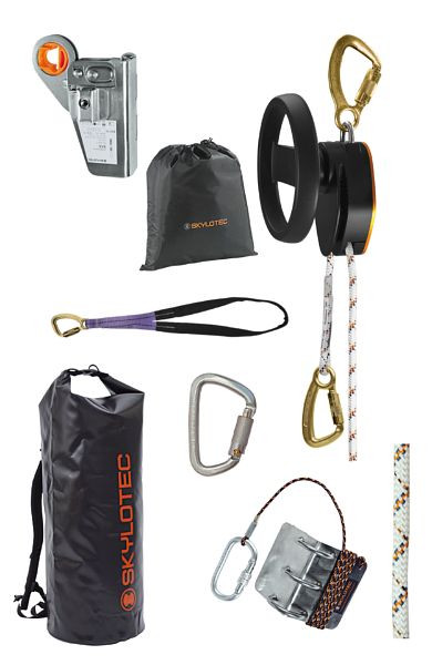 Skylotec RESCUE KIT PLATFORM, klimbescherming voor systemen tot 60m, zonder stangkabel, SET-085-01