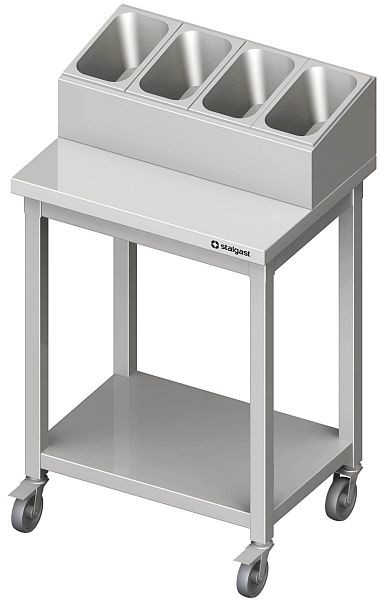 Stalgast bestek- en dienbladwagen diepte 500 mm, hoogte 1100 mm