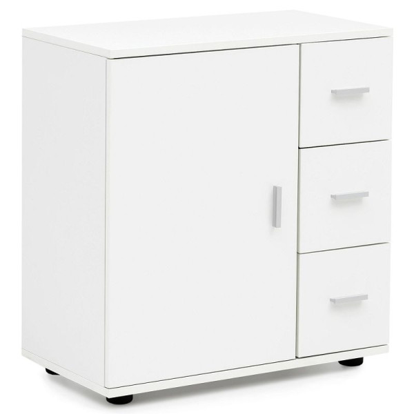 Wohnling badkamermeubel wit 60 x 65,5 x 33 cm met deur en lades, WL5.877