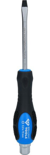 Brilliant Tools gleufschroevendraaier met slagkap, 5,0 mm, BT034802