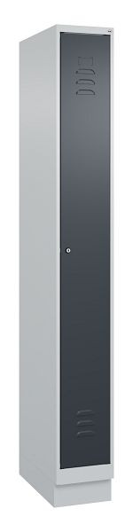 C+P luierkluis Classic PLUS, basis, 1950x250x500mm, 7035/7016, cilinderslot, 080020-19 S10023
