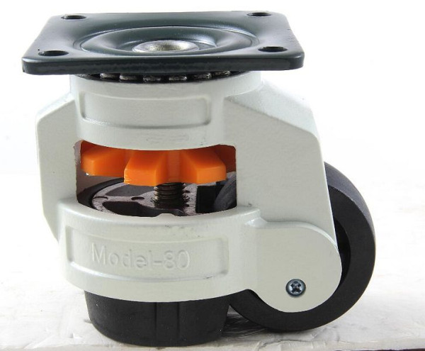 BS-rollen hefrol met rem, wielbreedte 19,2 mm, wiel-Ø 40 mm, draagvermogen 50 kg, kunststof, glijlager, plaat, W220.A90.040