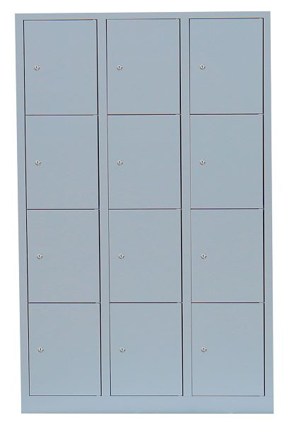 Lüllmann stalen compartimentenkast, 1800 x 1185 x 500 mm, lichtgrijs/lichtgrijs, 523430