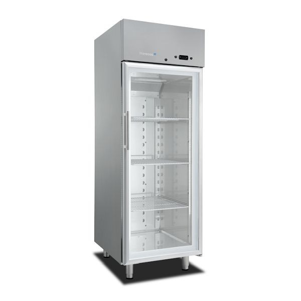 Marecos Softline RVS 700 liter GN 2/1 koelkast met glazen deur en convectiekoeling, 221.022