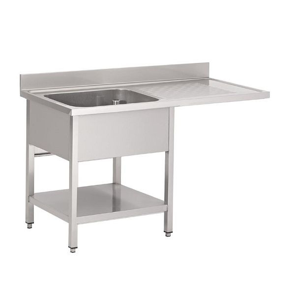 Gastro M spoelbak links ruimte voor vaatwasser 120cm lang, GN206