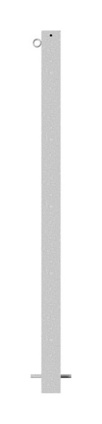 Schake afzetpaal stalen buis 70 x 70 mm vast, voor inzetting in beton, thermisch verzinkt, met 1 oog, 470/1