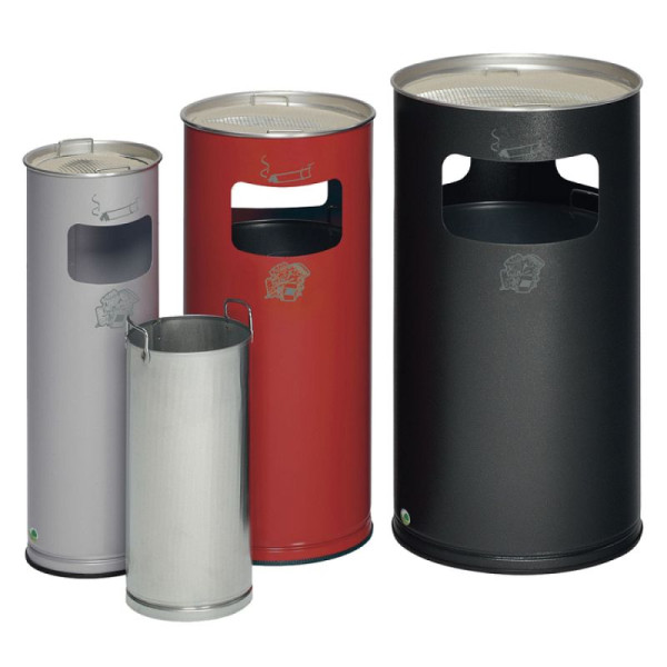 Stein HGS HGS combi-asbak -Cubo Inez-, 16,7 liter/230x660mm/ rood, 1 insteekopening, 16349
