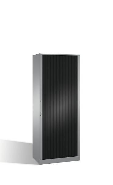 C+P rolluikkast Asisto, H1980xB800xD435mm, kleur: wit aluminium / zwartgrijs, beugelgreep, 5 niveaus, 143003-000 S10012
